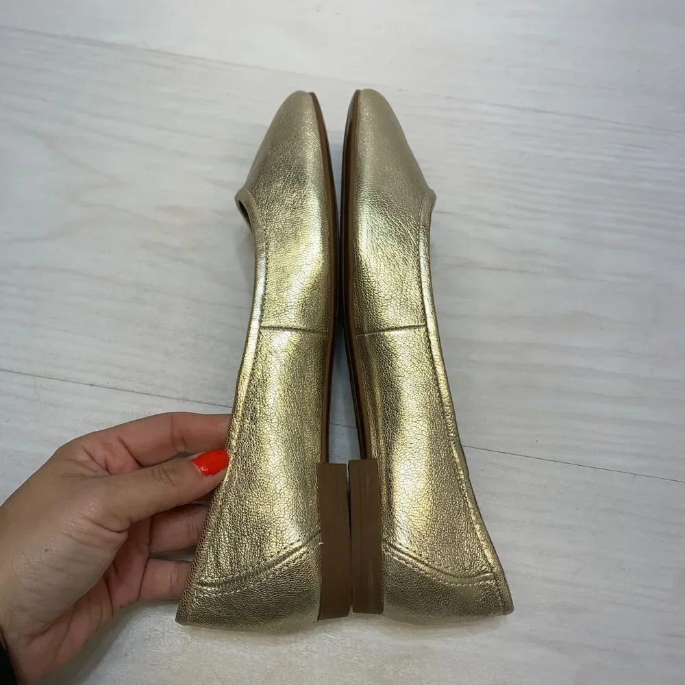 Vince Camuto Metallic Gold Ballet Flats